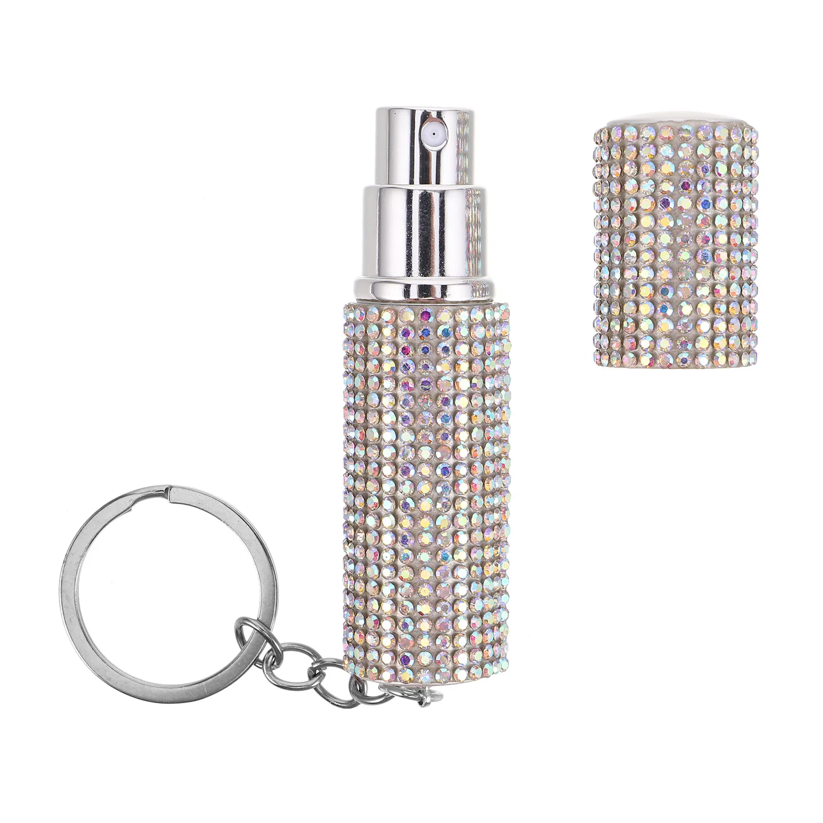 

Perfume Bottle Keychain Portable Travel Bottles Refillable Bag Charm Accessories Pendant Metal Container Backpack Charms Handbag