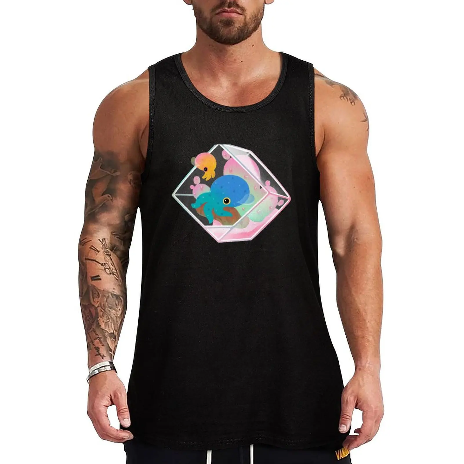 

Ocean terrarium - Bobtail squids Tank Top vests for men Sports clothing gym top