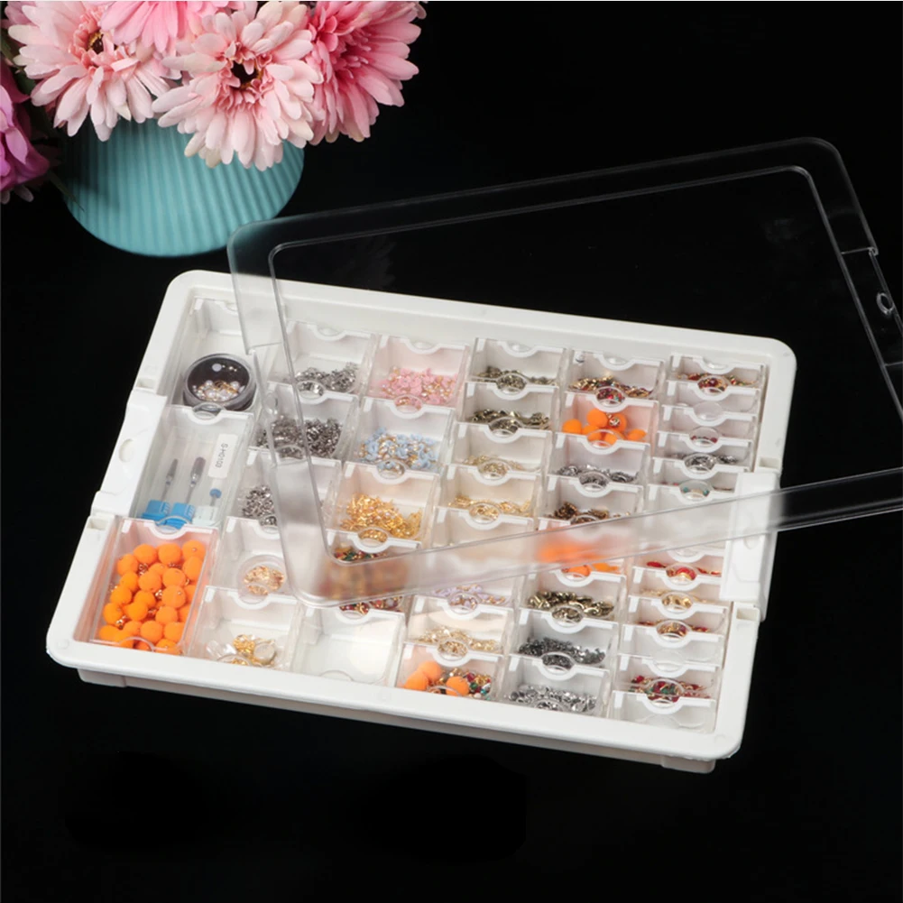 42/50/78 griglie Diamond Painting Bead Storage Container Diamond Art Bead Organizer Box Diamond Painting Plastic Storage Box