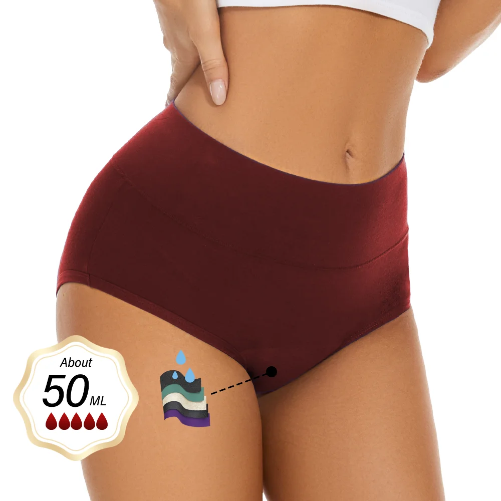 

3 шт./комплект, женские хлопковые трусы с высокой посадкой