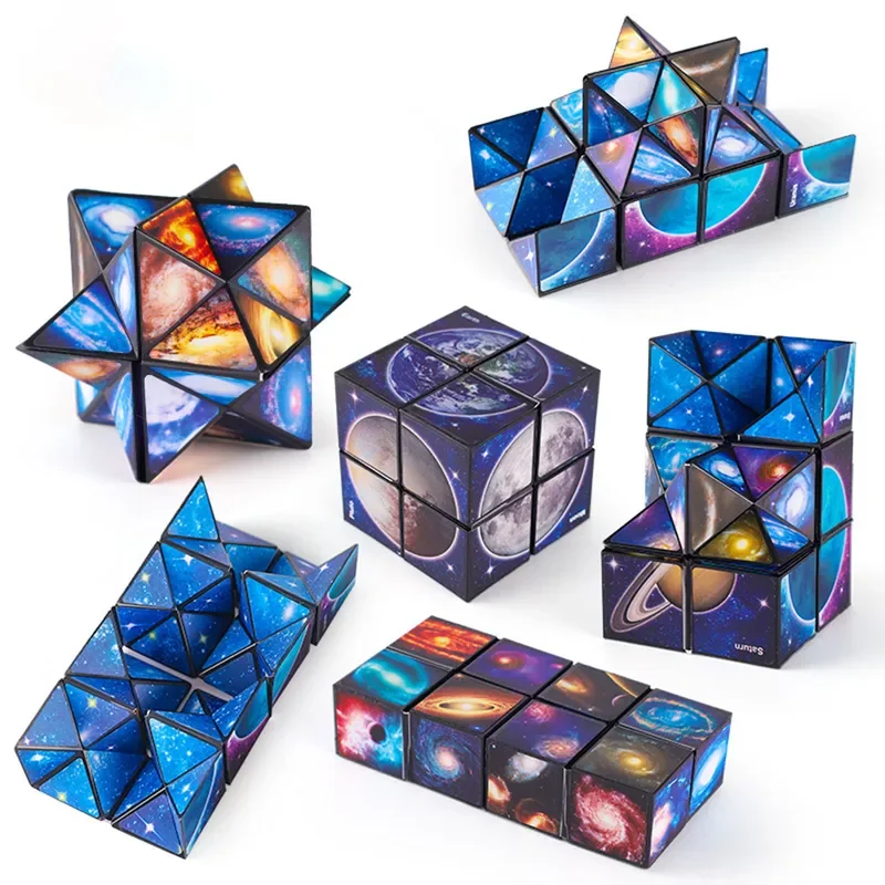 InfinityCube juguete cubo mágico estrellado cuadrado yemas de los dedos para niños descomprimir cuadrado mágico antiestrés divertidos juguetes de mano