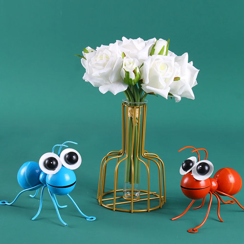 

4pcs Iron Wall Decor Wrought Iron Ant Hanging For Home Garden Desktop Decoration Metal Crafts Ant Ornament Household Wall