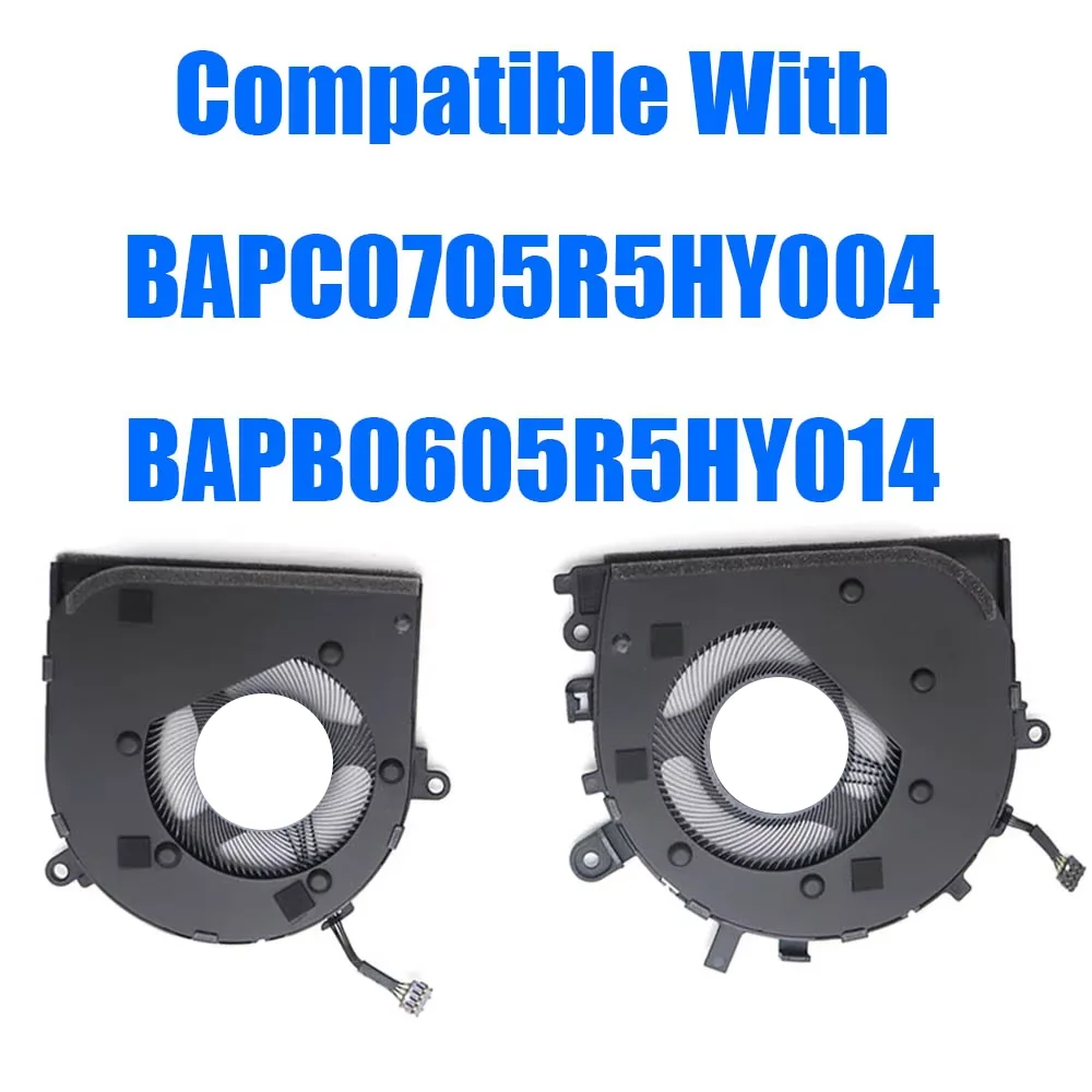 Compatible With BAPC0705R5HY004 BAPB0605R5HY014 DC5V 0.50A Replacement Laptop CPU+GPU Fan