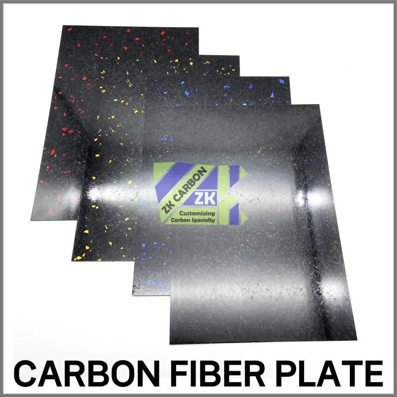 Multicolor Carbon Fiber Plate 500x500mm Red Yellow Blue Grey Composite Board Panel Sheet Thickness 2mm 3mm 4mm 5mm