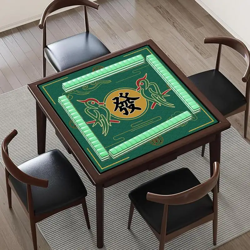 Game Mat For Table 27x27-Inch Anti Slip Mahjong Table Covers Board Game Table Mat Dice Game Tablecloth Mahjong Accessories For