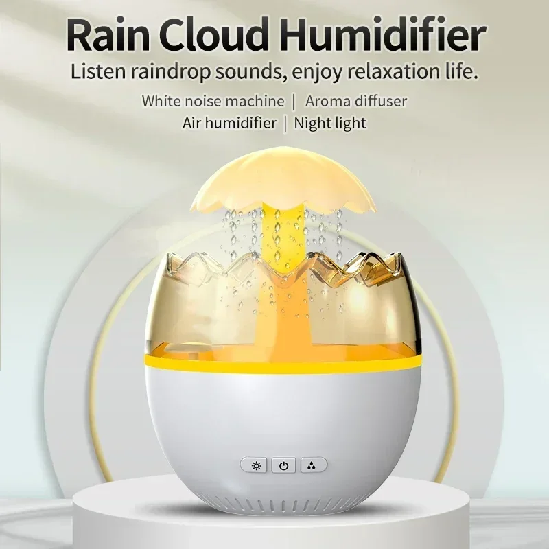 Raining Cloud Night Light Rain Cloud Humidifier Water Drip with Rain 7 Changing Colors Night Lights Humidifier