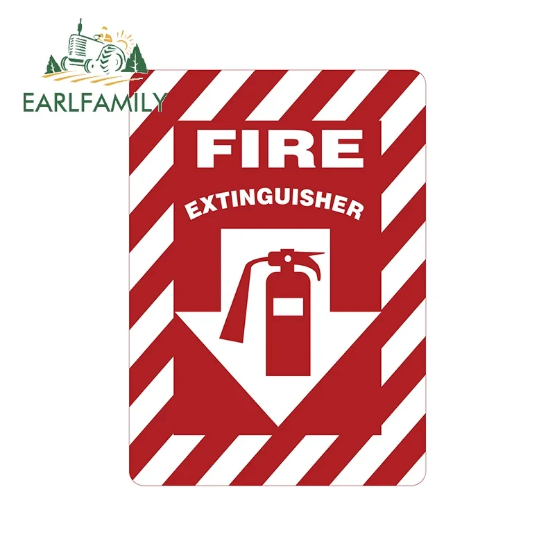 EARLFAMILY 13 cm x 9,3 cm für Feuer-Werkzeugkasten an Bord, Motorrad-Autoaufkleber, Graffiti-Aufkleber, kreatives Autotürschutz-Zubehör