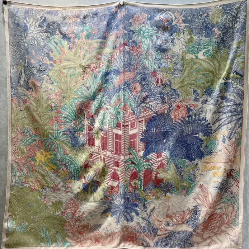 

Vacation Photo Early Autumn Match Silk Texture Style Choice Scarf Flow Muffler Warm 2025 Silk Scarf High Appearance Accessory