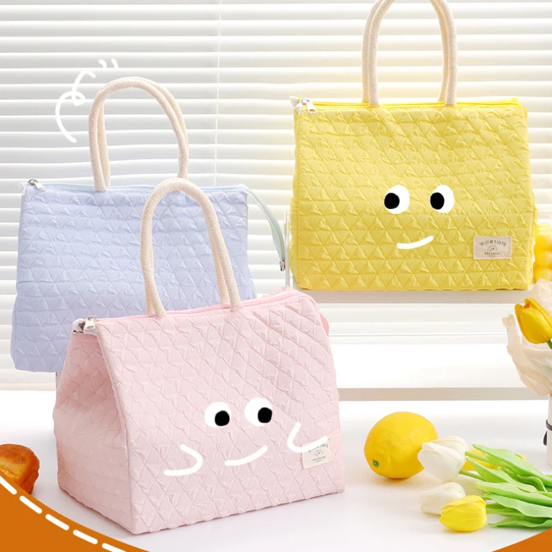 Lunch Bag INS Fashion Style Bento Insulation Bag Work Lunch Box for Women Students Picnic Food Bento Thermal Bag Top Handle Bag