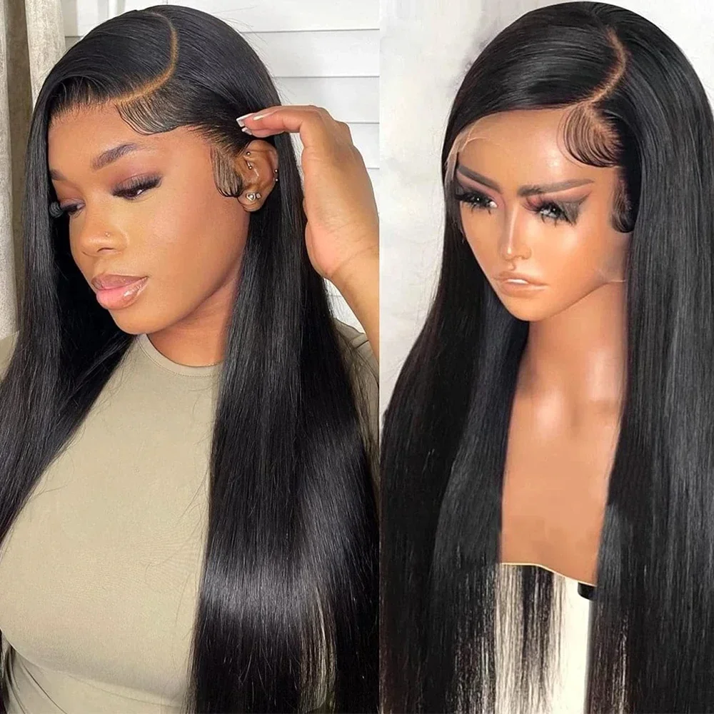 

Straight Lace Front Wigs Human Hair 13x4 HD Frontal Wig for Black Women Glueless Wigs with Baby Hair 150% Density 22 Inch