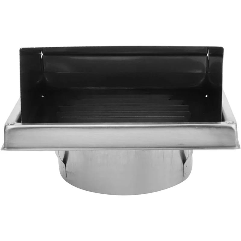 F-T 5Inch Wall Vent Cover, Stainless Steel Dryer Vent Cover Walls Exterior Dryer Exhaust Vent Cover 120Mm/4.75Inch Diameter