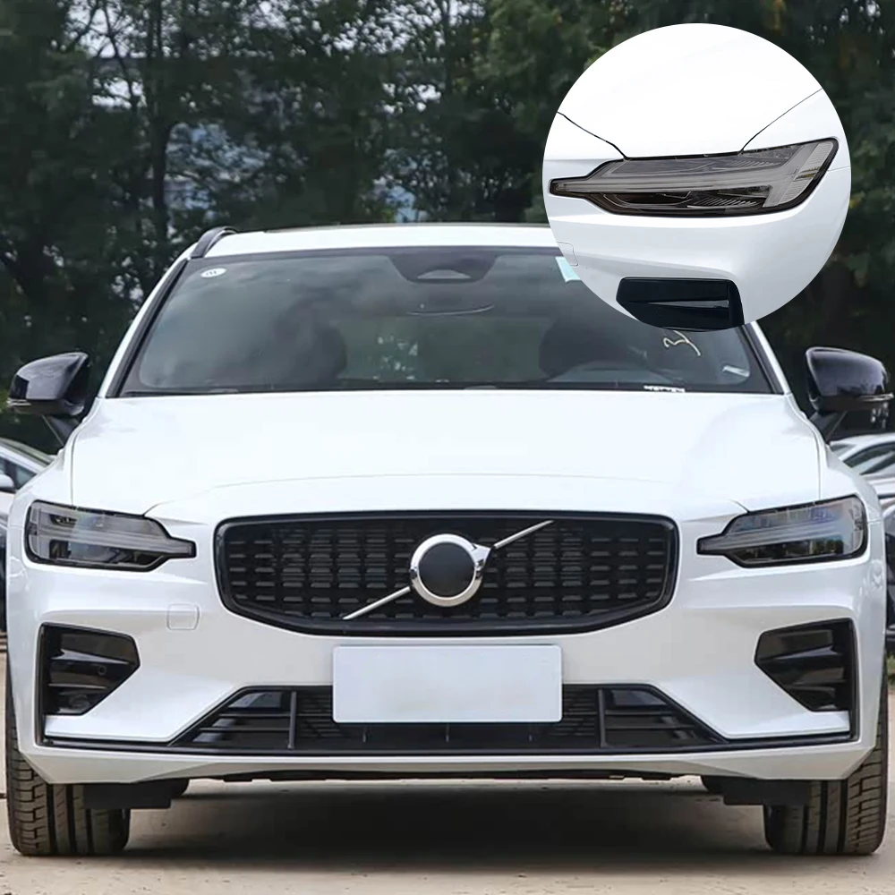 TPU PPF Car Headlight Cover for Volvo V60 2014-2026 Anti-Scratch High Gloss Smoke Black Pre-Cut Vinyl Wrap Protection Film Kit