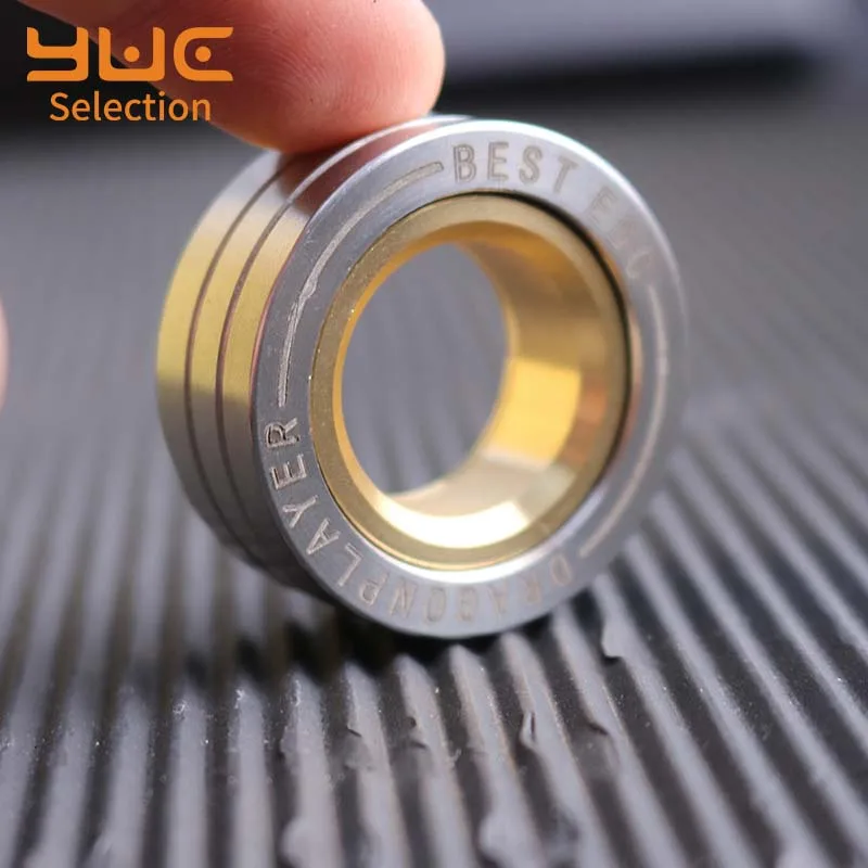 YUC Magnetic Ring Metal Fidget Toys For Anxiety Cool Spinners Anti Stress For Children Knuckle Duster Cool Gadgets Sensory Toys