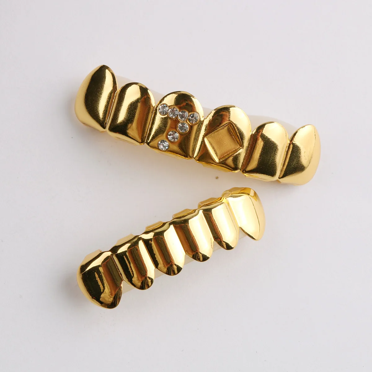 HIPHOP Smooth 6 Tooth Hip-Hop Semi Precious Gemstone Teeth set Teeth Grillz a gift from player number 7