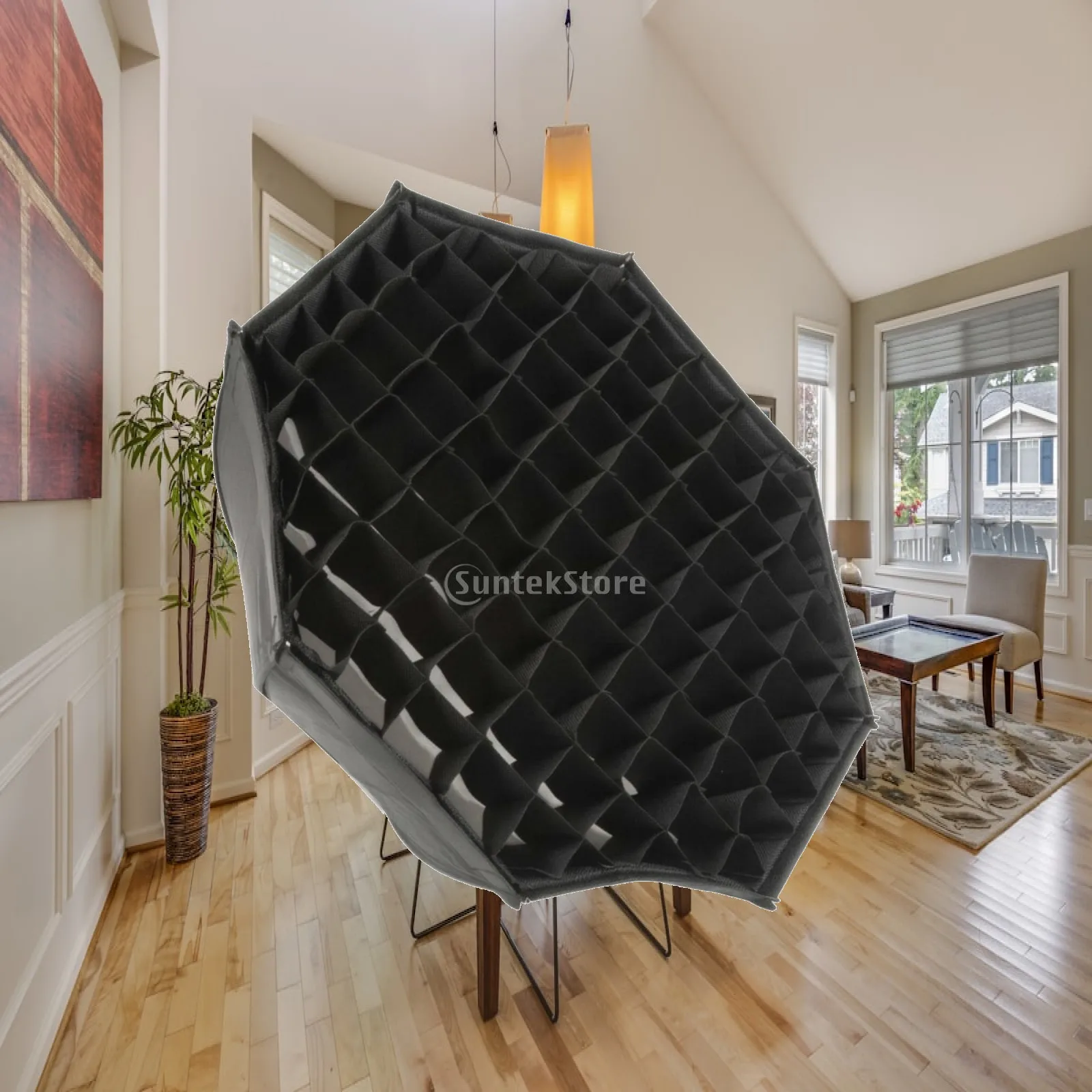 Octagonal Softbox Foldable Softbox with Grid Modifier Lightweight Compact for Portrait Photographers, Photography Studio