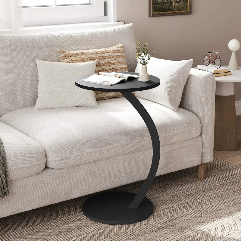 

C Shape Side Table Living Room Computer Tea Coffee Small Round Corner Table Sofa Bedroom Muebles Para El Hogar Household