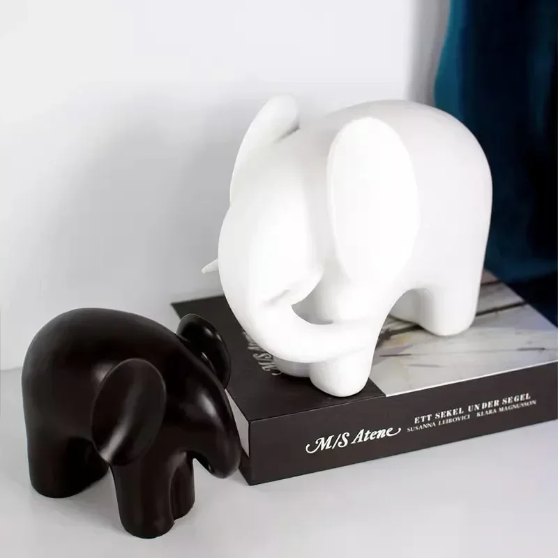 

Nordic Modern Elephant figurines Home Decorations Resin Sculpture Ornaments Room Decor Office Desktop Decoration Birthday Gifts