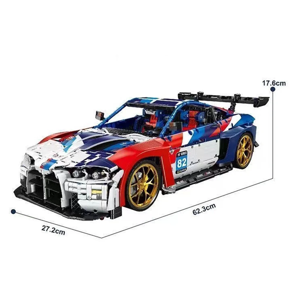 Décennie s de construction de voiture de sport high-tech pour adultes, figurine de voiture puissante, super Moc, jouets de construction, cadeau de Noël, 4555 pièces