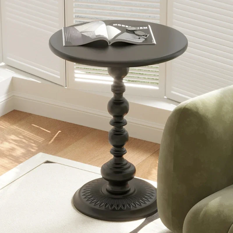 Retro Metal Tea Table Living Room Furniture Balcony Waterproof and Oil Proof  Small Round Desk Simplicity Coffee Tables