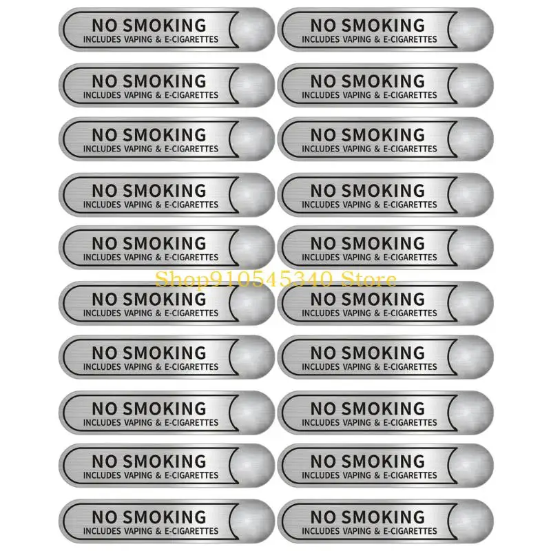 

U2JA 20 шт. прозрачные наклейки для некурящих с клеем, идеально подходят для экстерьера автомобиля, общественные места, знаки из