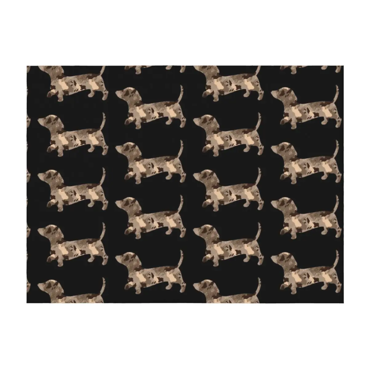 

Dapple Dachshund Dog Pattern Throw Blanket Flannel Moving Summer Cute Plaid Blankets