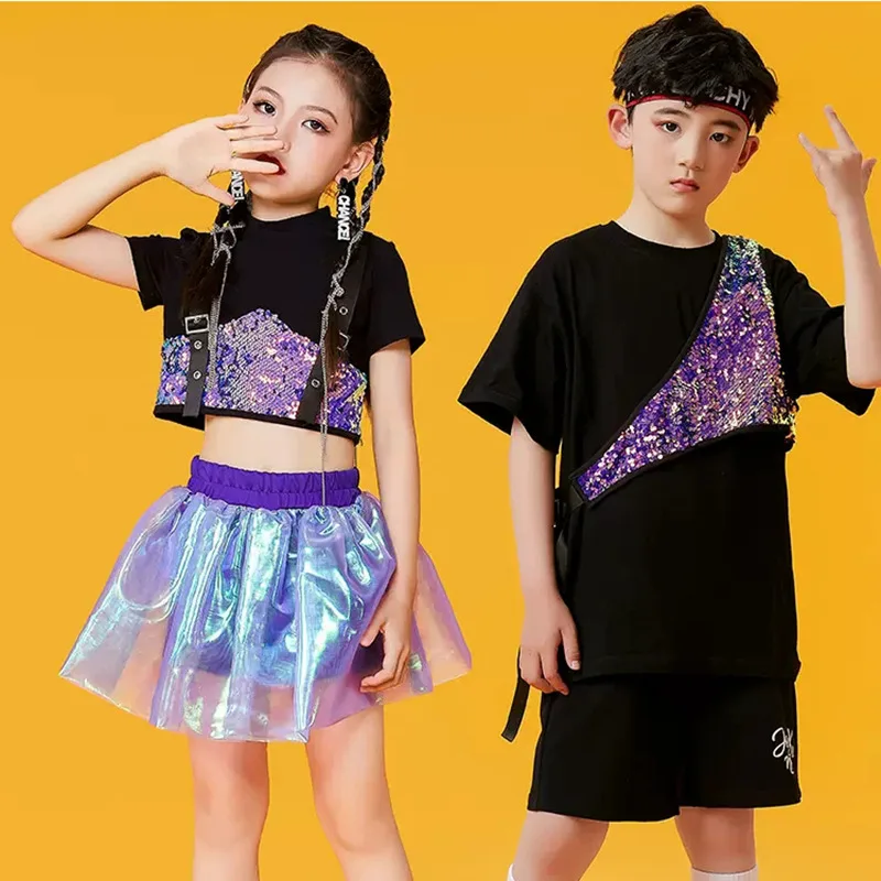 أزياء رقص الجاز الصيف الفتيات الهيب هوب المنصة التشجيع أزياء مسرحية الفتيات أزياء رقص المد