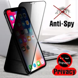 Anti-Spion gehärtetes Glas für iPhone 15 14 13 12 Mini 11 Pro xs max xr x 8 7 plus se 2022 2020 Displays chutz folie Sichtschutz glas