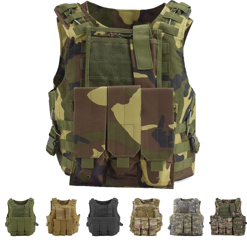 

USMC Airsoft Paintball Vest Body Armor Molle Combat Plate Carrier Tactical Vest Outddor Hunting Clothes