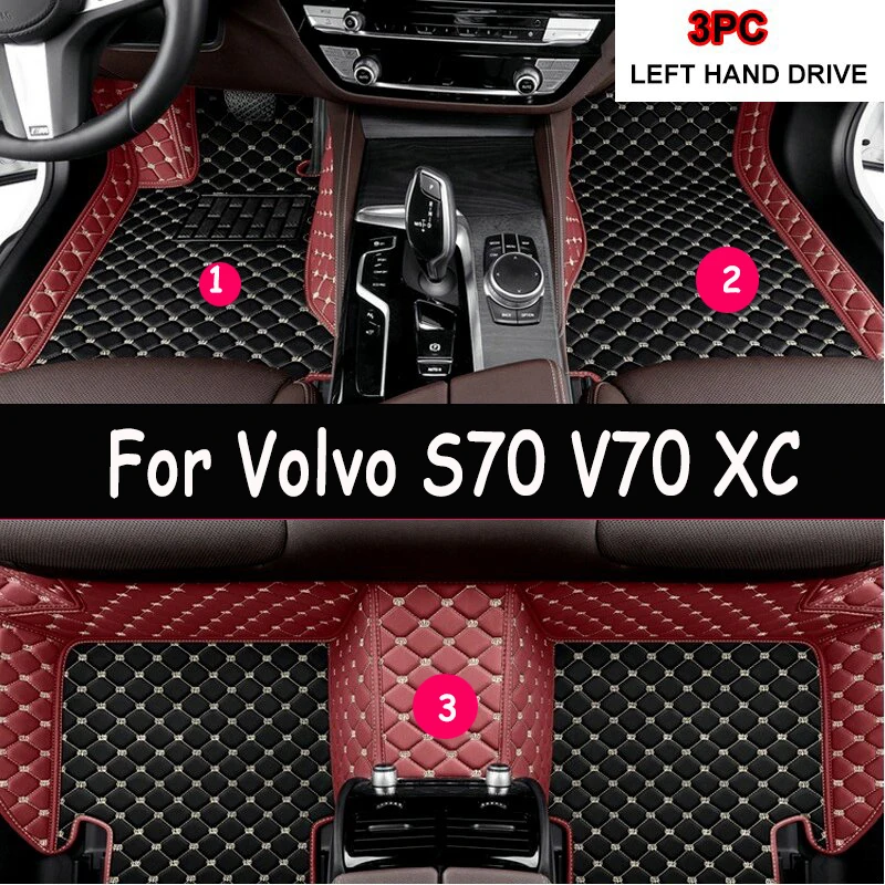 

Автомобильные коврики для Volvo S70 V70 XC 1997 ~ 2000, ковер с защитой от грязи, автозапчасти для интерьера, прочный кожаный напольный коврик, автомобильные аксессуары