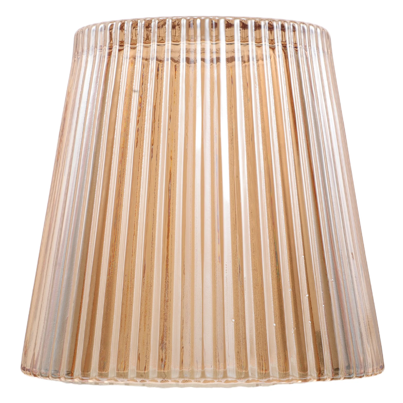 

Glass Lamp Shade Decorative Replacement Ribbed Vintage 5 Inch Height Small Hanging Light Cover for Table Desk Floor Lamps