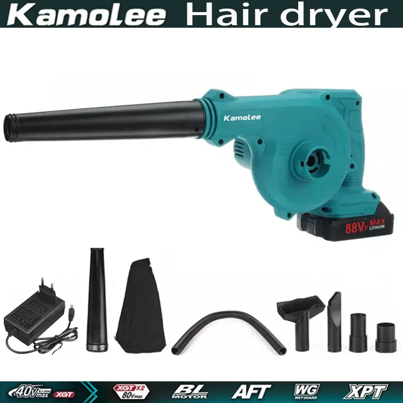 

Kamolee Clean Garden Blower Car Dust Blower Cordless Blower 20V Power Tools Complimentary Batteries