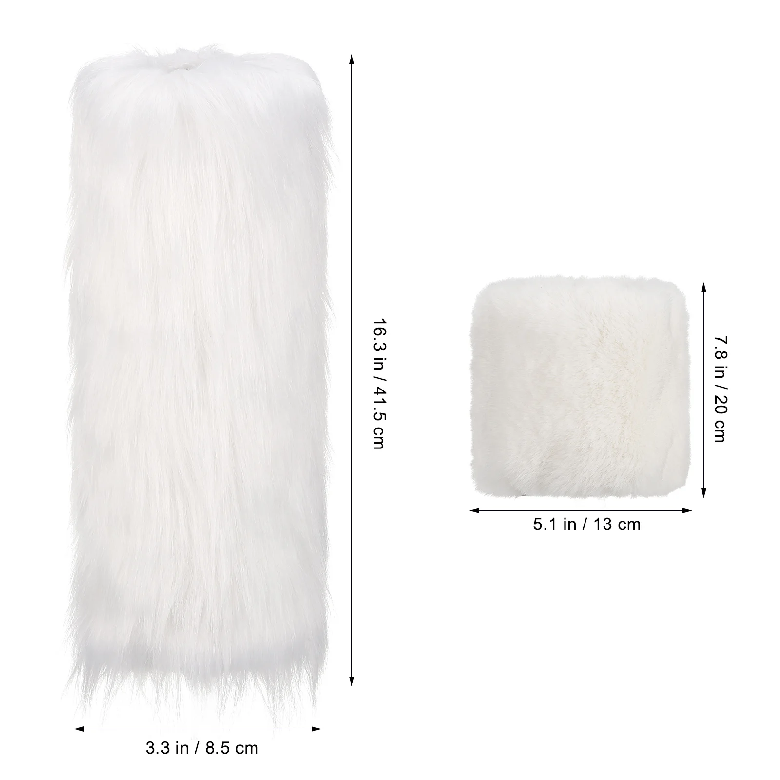 1 Set Costume Furry Leg Warmers Cuff Winter Accessories Leg Warmers Women Wrist Covers Festival Christmas