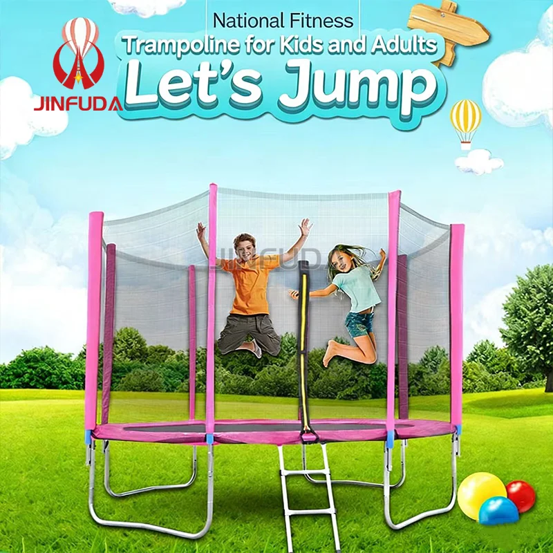 Hot Sale High Quality Trampoline with Safety Net and Spring Padding for Kids Amusement and Fitness Indoor Outdoor Use