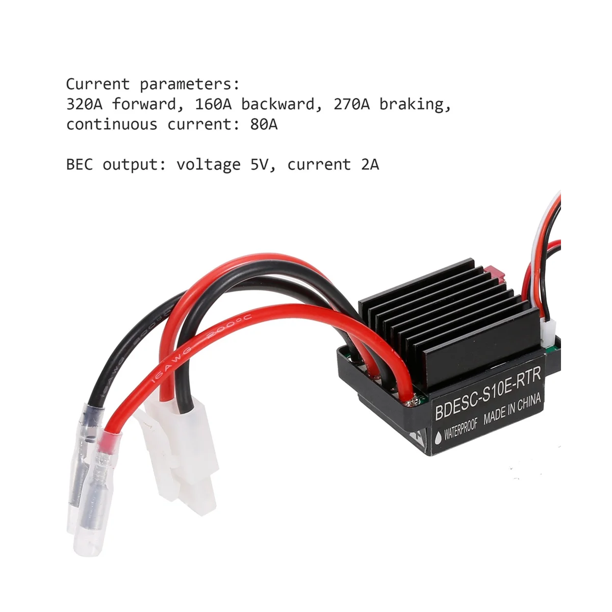 RC เรือ & เรือ r/c งานอดิเรก6-12V มอเตอร์แปรงควบคุมความเร็วมอเตอร์ ESC 320A แปรงตัวควบคุมความเร็วสำหรับรถเรือ RC