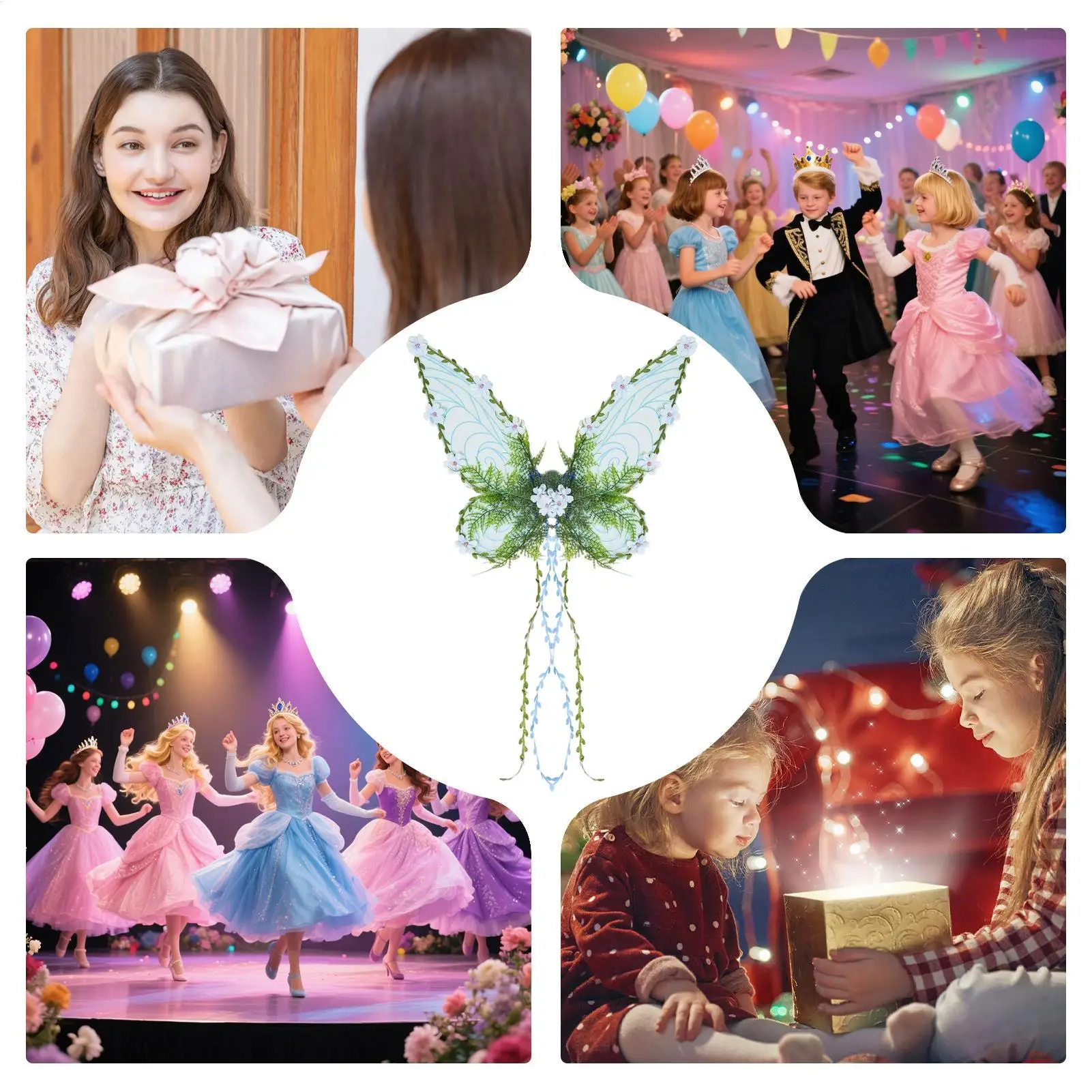 Fairy Wings Adult Women Fairy Costume With Vines Women's Costume For Pride Festival Cosplay Party Holiday Garden Makeup - Image 5