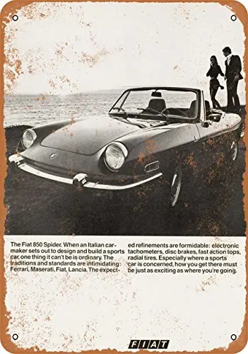 Wall-Color 10 x 14 Metal Sign - 1970 850 Spider - Vintage Look