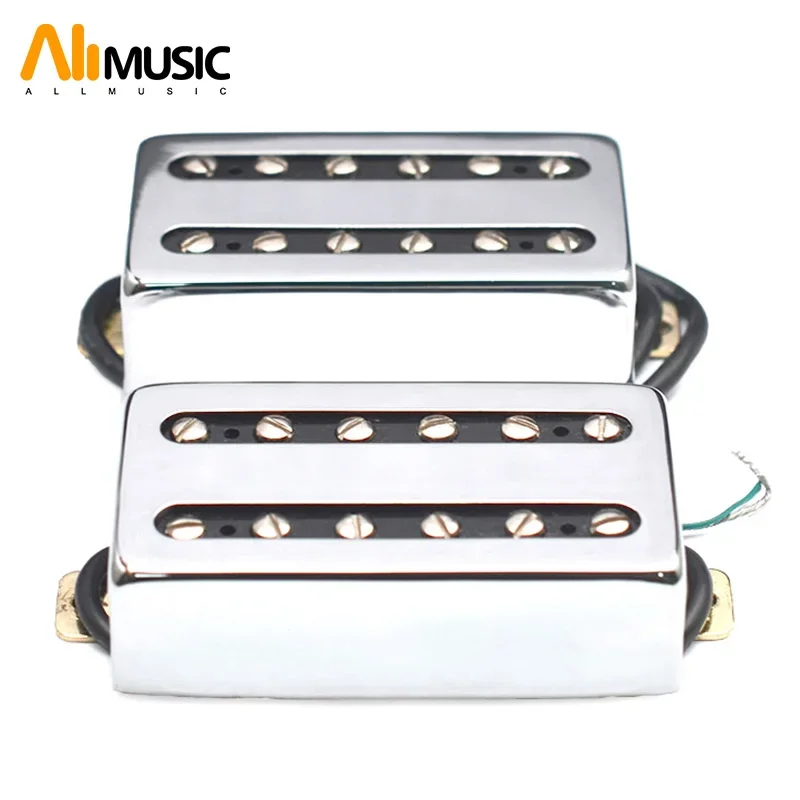 

II Style Brass Cover Electric Guitar Pickup Coil Spliting Pickup Humbucker Dual Coill Pickup N7.5K/B15K Output Black