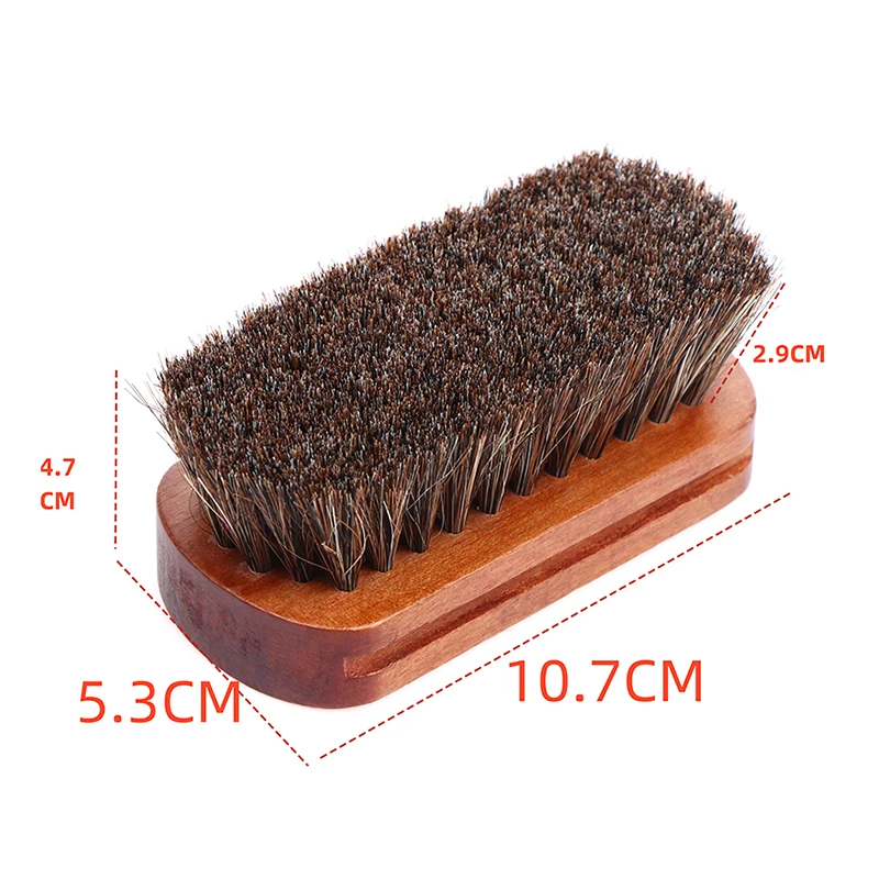 Furniture Apparel Bag Shine Polishing Brush Auto Wash Accessories Horsehair Leather Textile Cleaning Brush For Car Interior