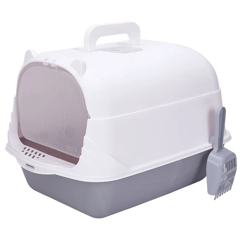Fully Enclosed Anti-belt Sand Removable Deodorant Flip-top Cat Litter Box Oversized Anti-splash