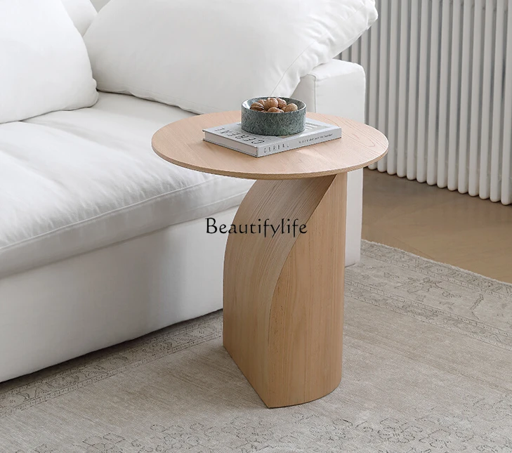 Nordic Cream Style Living Room Coffee Table Household Log Misty Style Side Table