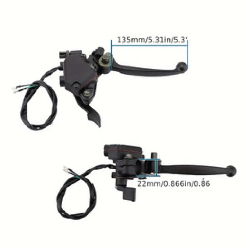 22MM Right Thumb Throttle Brake Lever Master Cylinder Set Replacement Part Universal ATV Quad Off Road Motocross Vehicle Control