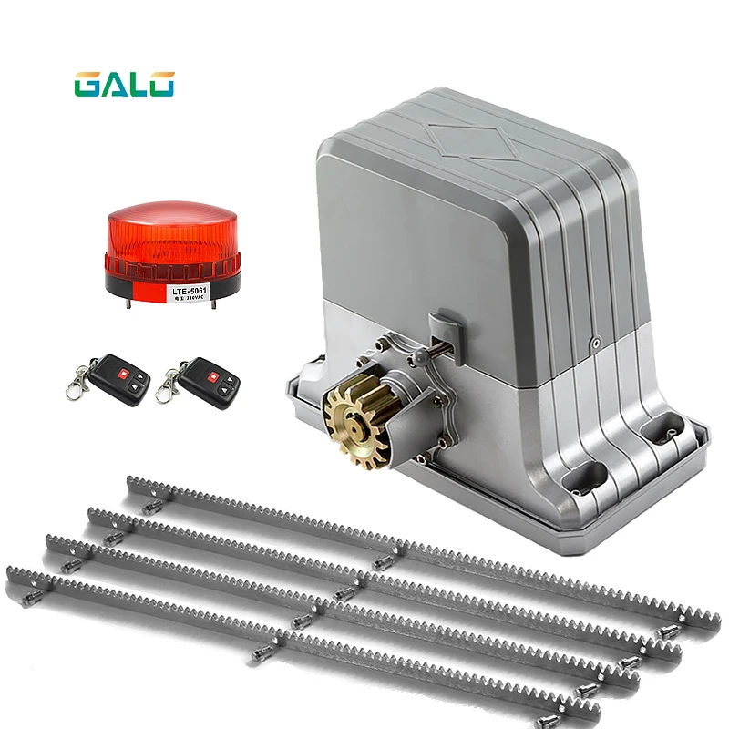 Galo AC220V Automatic Sliding Gate Opener Drive Gate For 3600LBS 1800KG Door Gate With 4M Steel Rack