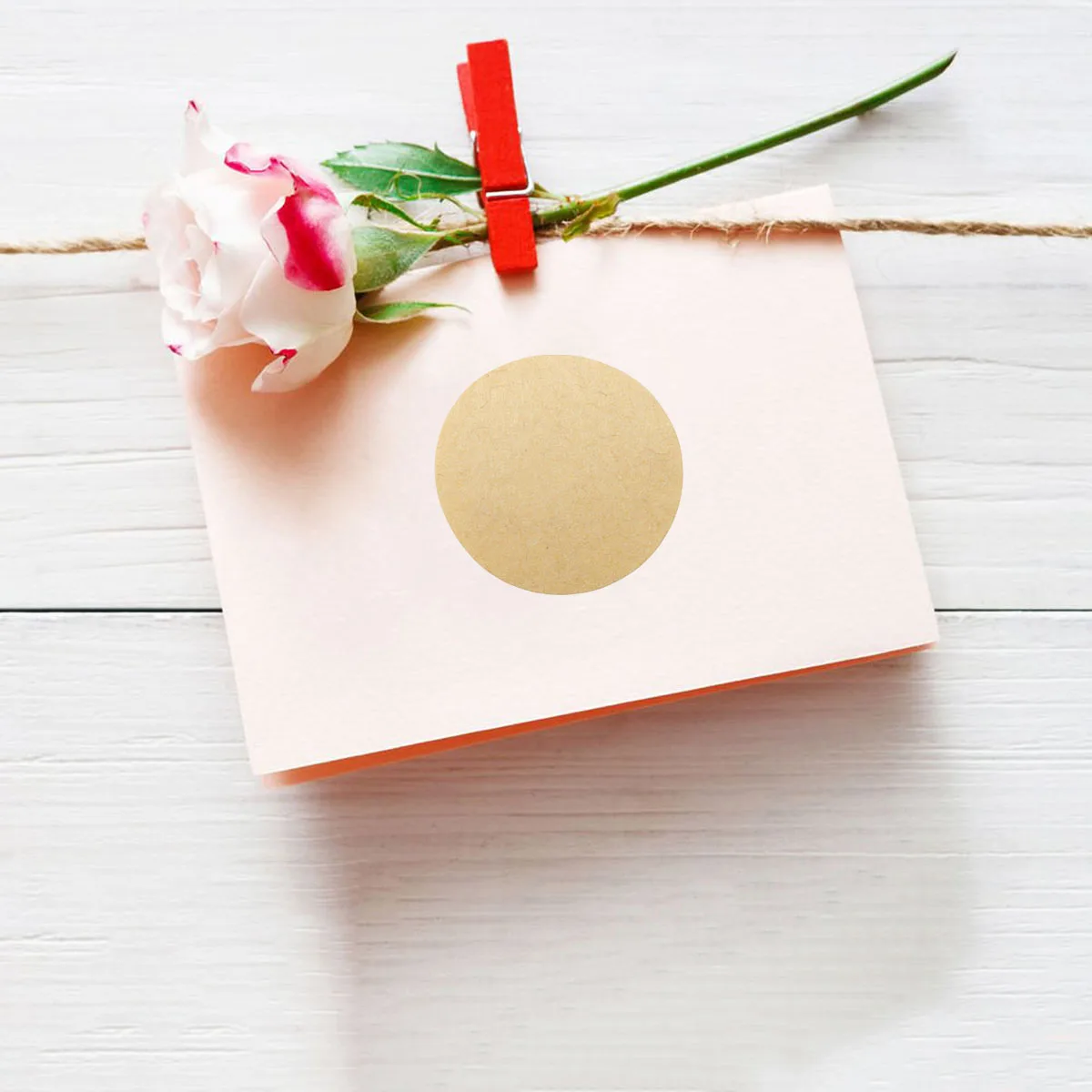 500 pcs Kraft Paper Round Labels Writable Adhesive Stickers For Packaging Sealing Wine Bottle Bath Soap Box Decoration