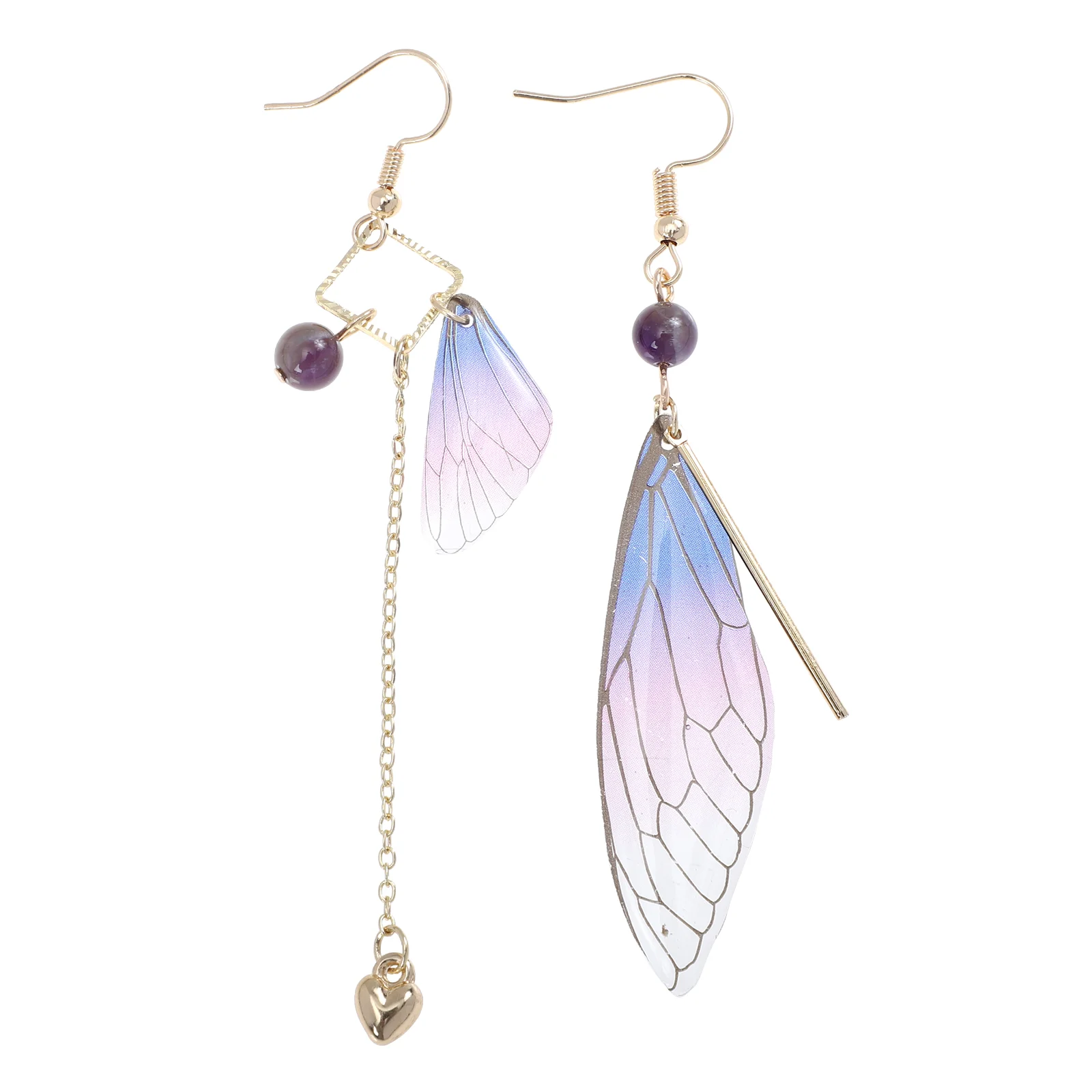 Butterfly Earrings Dangly for Woman Purple Wedding Ceremony Decorations Drop Water Bride