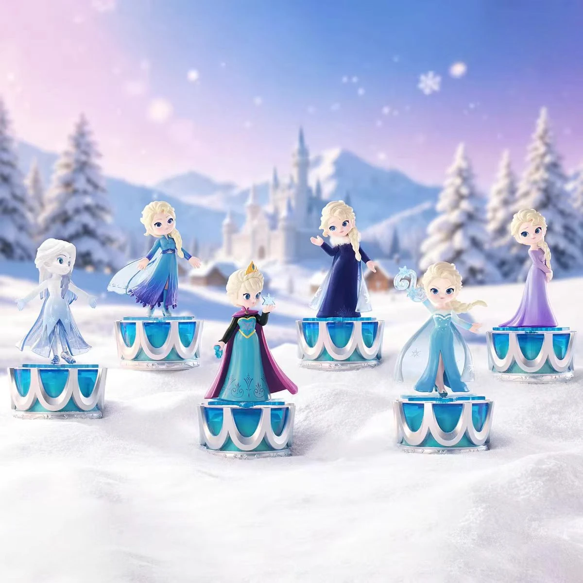 Caja de música de la Reina Elsa de Frozen de Disney, figura coleccionable, estatua musical de resina, regalo de cumpleaños y Navidad para fanáticos, niñas y niños