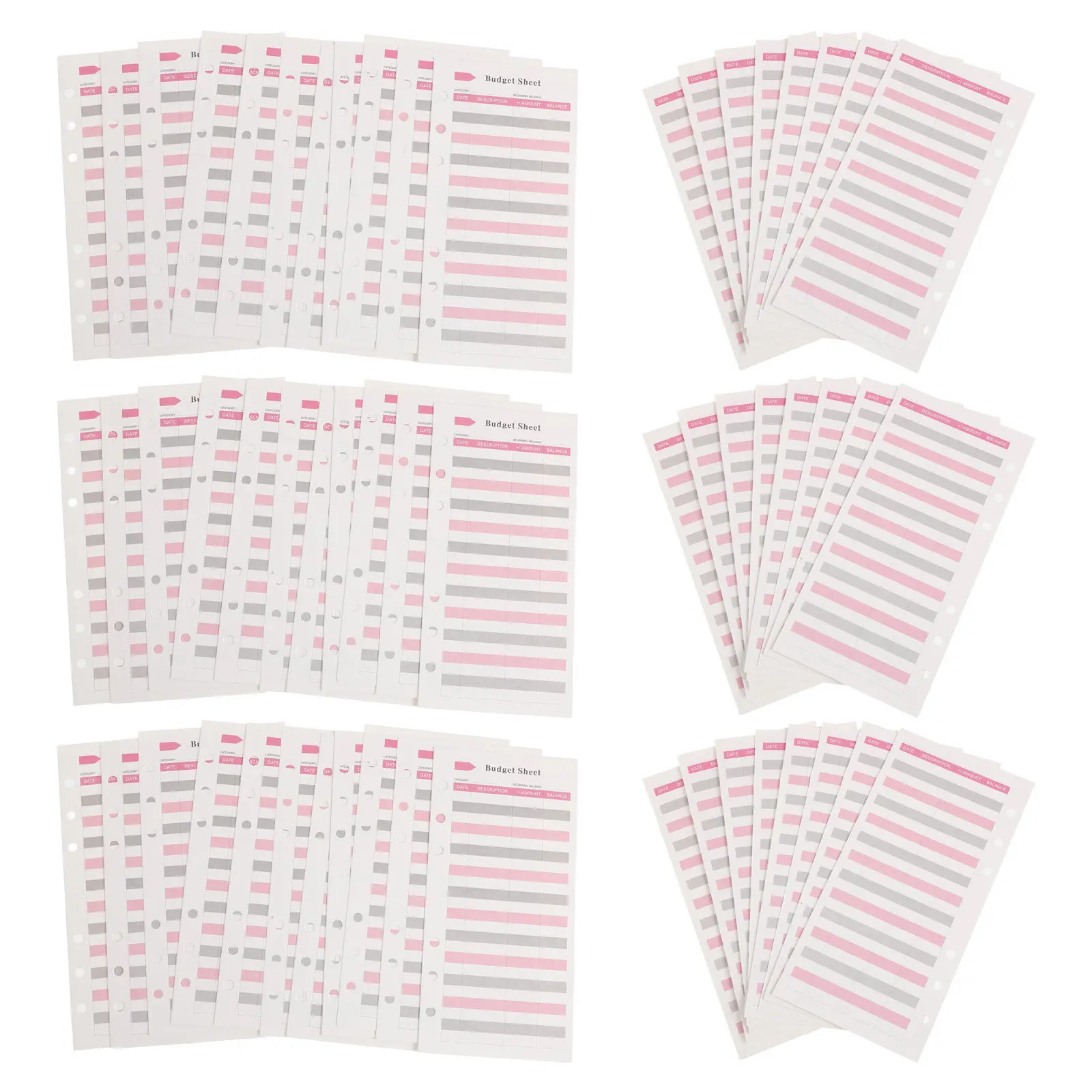 

10Pcs A6 Budget Envelope Refills 6 Ring Binder Inserts for Cash Stuffing Bill Organizer Monthly Expense Tracker Personal Finance