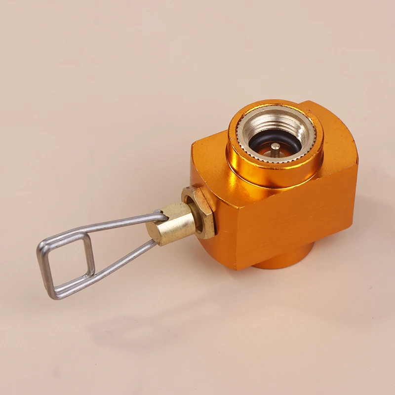 Outdoor camping gas stove long flat gas tank charging head gas mutual charging valve converter charging valve adapter