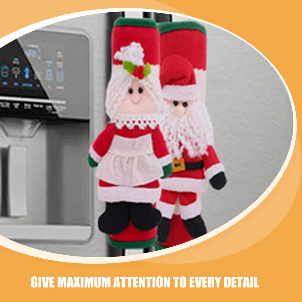 4 szt. Osłonki na uchwyty lodówki, ochraniacze na sprzęt kuchenny, odporne na plamy, olej, wodę, odciski palców, ochrona zimowa