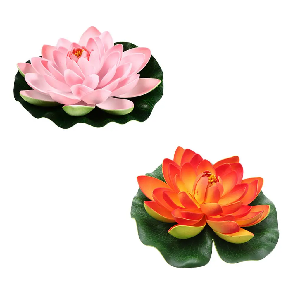 

2 шт. Премиум Искусственные Лотосы: Реалистичные Плавающие Лилии для Сада, Пруда, Бассейна – Декор в Природном Стиле