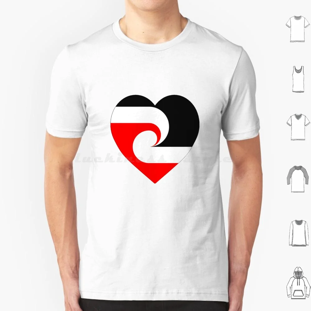 Maori corazón camiseta hombres mujeres niños 6xl Maori Nueva Zelanda Nz Kiwi Aotearoa Kia Ora Kiwi pájaro helecho Nz cultura Nz bebé Maori bebé